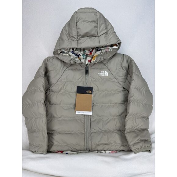 The North Face Little Kids’ Reversible Perrito Hooded Jacket Clay Grey SZ 5 NWT - Picture 4 of 7